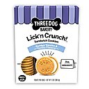 Three Dog Bakery Lick'n Crunch Golden & Vanilla Sandwich Cookies Dog Treats, 13-oz box