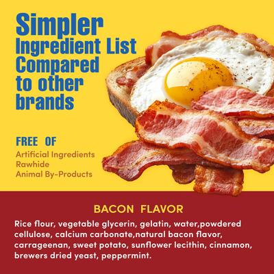 Show full view: N-Bone Quado Interactive Bacon Flavored Large Dental Dog Treat, 1 count slide 4 of 12