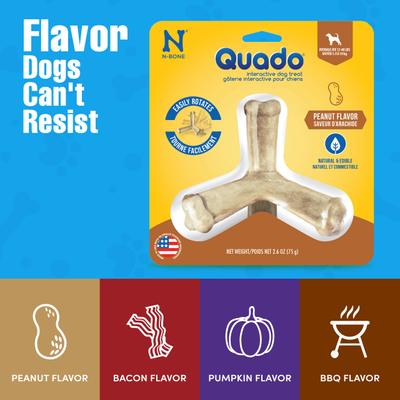 Show full view: N-Bone Quada BBQ Flavored Interactive Large Dental Dog Treat, 1 count slide 9 of 11
