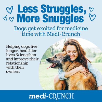 Show full view: MEDI CRUNCH Human-Grade Peanut Butter Crunchy Ice Cream Cone Pill Pouches Dog Treats, 30 count, case of 2 slide 7 of 10