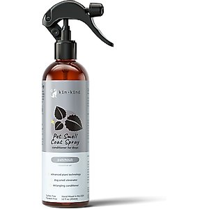 kin+kind Patchouli Natural Dog Smell Coat Spray, 12-fl oz bottle