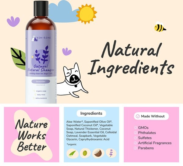 kin+kind Oatmeal Natural Lavender Dog Shampoo