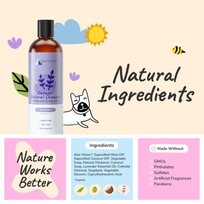 Show full view: kin+kind Oatmeal Natural Lavender Dog Shampoo, 12-fl oz bottle slide 5 of 6