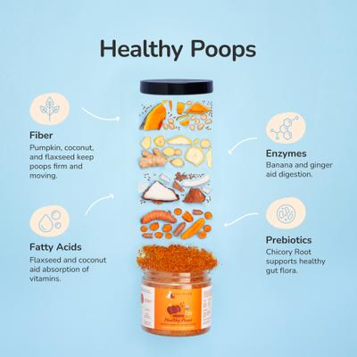 Show full view: kin+kind Organic Healthy Poops Dog & Cat Supplement, 4-oz bottle slide 3 of 9
