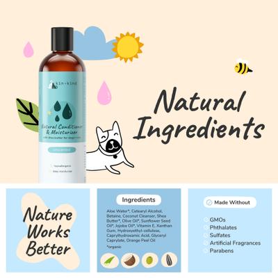 Show full view: kin+kind Natural Dog & Cat Moisturizer & Conditioner, 12-fl oz bottle slide 5 of 7