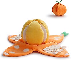 Nocciola 5 Pack Tangerine Squeaky Interactive Dog Toy, Yellow
