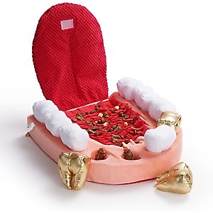 Nocciola Teeth Enrichment Crinkle Snuffle Mat Squeaky Dog Toy, 11 count