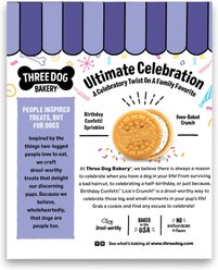 Three Dog Bakery Birthday Confetti Lick’n Crunch Cookie Puppy Treats, 13-oz box slide 2 of 7