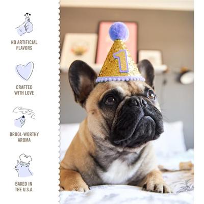 Show full view: Three Dog Bakery Birthday Confetti Lick’n Crunch Cookie Puppy Treats, 13-oz box slide 6 of 9