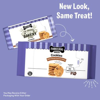 Show full view: Three Dog Bakery Cookies with Carob Flavored Chips Dog Treats, 13-oz box slide 4 of 9