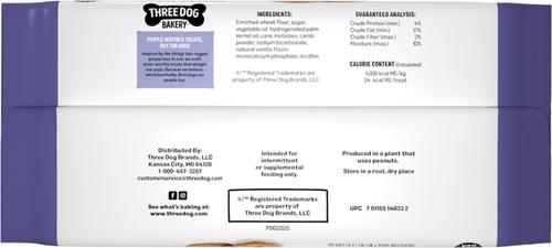 Show full view: Three Dog Bakery Cookies with Carob Flavored Chips Dog Treats, 13-oz box slide 3 of 9