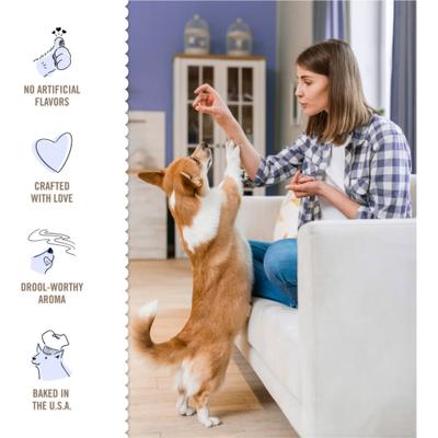 Show full view: Three Dog Bakery Churro Lick'n Crunch Vanilla & Cinnamon Sandwich Cookies Dog Treats, 13-oz box slide 6 of 9