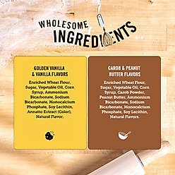 Three Dog Bakery Lick'n Crunch Carob & Peanut Butter Sandwich Cookies Dog Treats, 13-oz box slide 2 of 6