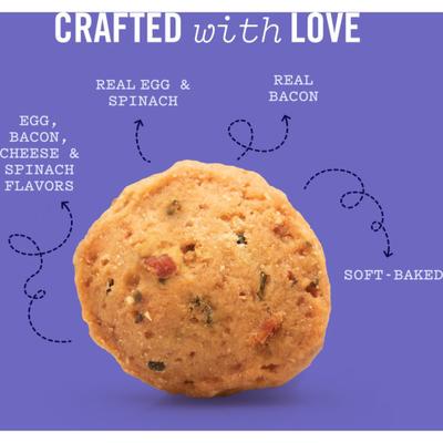 Show full view: Three Dog Bakery Quiche Bites with Real Eggs, Cheese, Bacon & Spinach Dog Treats, 25-oz bag slide 5 of 8