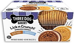 Three Dog Bakery Lick'n Crunch Vanilla & Peanut Butter Cookie Dog Treats, 26-oz box, 2 pack