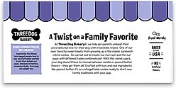 Three Dog Bakery Lick'n Crunch Vanilla & Peanut Butter Cookie Dog Treats, 26-oz box, 2 pack slide 2 of 7