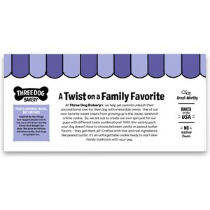 Three Dog Bakery Lick'n Crunch Vanilla & Peanut Butter Cookie Dog Treats, 26-oz box, 2 pack