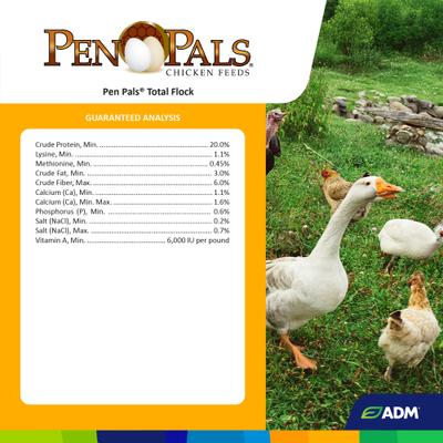 Show full view: ADM Pen Pals Total Flock Chicken & Bird Feed, 50-lb bag slide 2 of 8