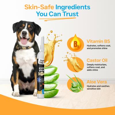 Show full view: Alpha Dog Series Aloe, Odor Eliminator Sweet Pea & Vanilla Dog & Cat Grooming Deodorizer Spray, 8-fl oz bottle slide 5 of 9