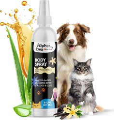 Alpha Dog Series Aloe, Odor Eliminator Sweet Pea & Vanilla Dog & Cat Grooming Deodorizer Spray, 8-fl oz bottle
