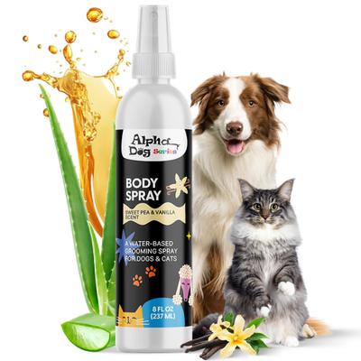 Show full view: Alpha Dog Series Aloe, Odor Eliminator Sweet Pea & Vanilla Dog & Cat Grooming Deodorizer Spray, 8-fl oz bottle slide 1 of 9