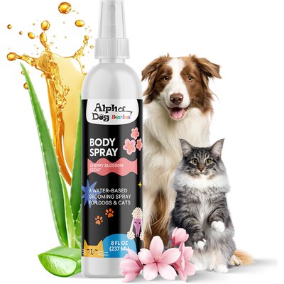 Alpha Dog Series Alpha Dog Series Aloe, Odor Eliminator Cherry Blossom Dog & Cat Grooming Deodorizer Spray, 8-fl oz bottle