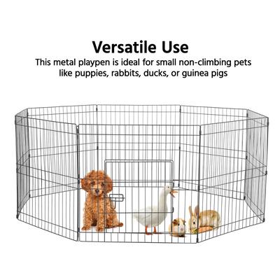 Show full view: Yaheetech Metal Dog Playpen, 8-Panel, 24-in slide 6 of 7