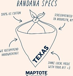 Maptote Florida Dog Bandana, Green/Pink, Small slide 2 of 4