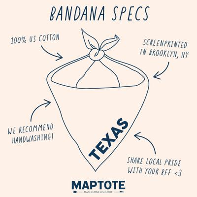 Show full view: Maptote Texas Dog Bandana, Navy/Red, Small slide 5 of 5