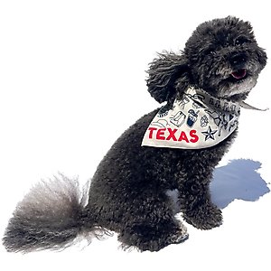 Maptote Texas Dog Bandana, Navy/Red, Small