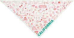 Maptote California Dog Bandana, Coral/Green, Large slide 2 of 5