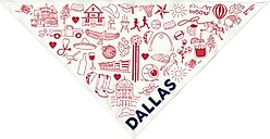 Maptote Dallas Dog Bandana, Red/Navy, Small slide 1 of 4