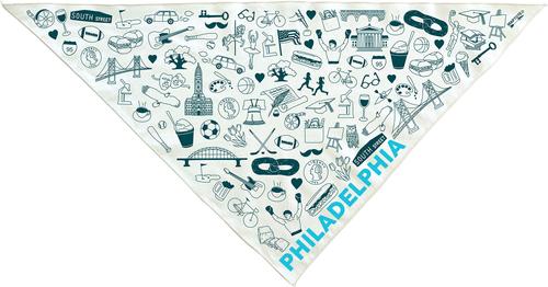Show full view: Maptote Philadelphia Dog Bandana, Teal/Turquoise, Large slide 3 of 6