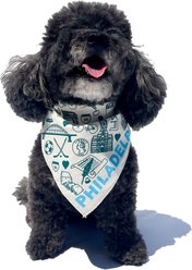 Maptote Philadelphia Dog Bandana, Teal/Turquoise, Small slide 1 of 5