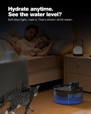 Show full view: VIVIPAL Wireless Cat Water Fountain, 108-oz, Black slide 8 of 11