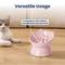 Show in main carousel: PawsPik Lynx Ceramic Raised Slow Dog & Cat Food Bowl, Quartz Pink slide 6 of 11