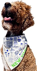 Maptote New York City Dog Bandana, Blue/Green, Large