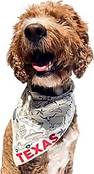 Maptote Texas Dog Bandana, Navy/Red, Large