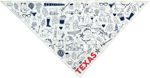 Show full view: Maptote Texas Dog Bandana, Navy/Red, Large slide 3 of 5