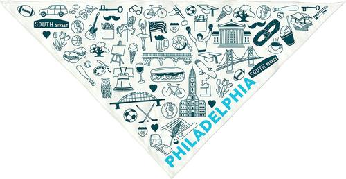 Show full view: Maptote Philadelphia Dog Bandana, Teal/Turquoise, Small slide 3 of 6