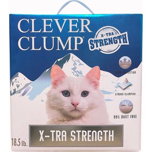 Scoochie Pet Clever Clump X-Tra Strength Unscented Natural Bentonite Cat Litter, 18.5-lb box