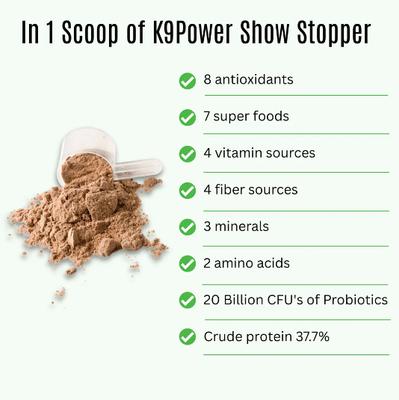 Show full view: K9 POWER Show Stopper Healthy Coat & Skin Dog Supplement, 8-oz bag slide 4 of 7