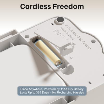 Show full view: VIVIPAL 2-Meal Dry & Wet Stainless Steel Automatic Dog & Cat Feeder, White, 700-mL slide 6 of 9