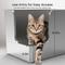 Show in main carousel: Ptlom Stainless Steel High Sided Low Entry Corner Cat Litter Box, 22.8 x 14.8 x 14.5-in slide 4 of 12