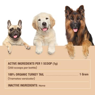 Show full view: Special Breed Turkey Tail Mushroom Flavored Powder Canine Immune Support Supplement for Dogs & Cats, 7.1-oz jar slide 7 of 9