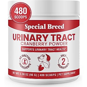 Special Breed Cranberry Flavored Powder Urinary Tract Health Supplement for Dogs, 3.38-oz jar, 480 scoops