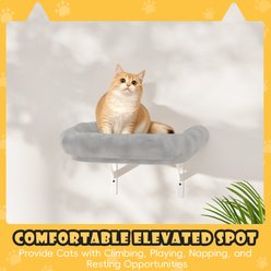 KAMABOKO 6 Pieces Hammock Wall-Mounted Shelves Climber Set Cat Tree with Bed, Beige slide 2 of 7