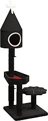 KAMABOKO Gothic 49-in Cat Tree with Coffin Bed, Black