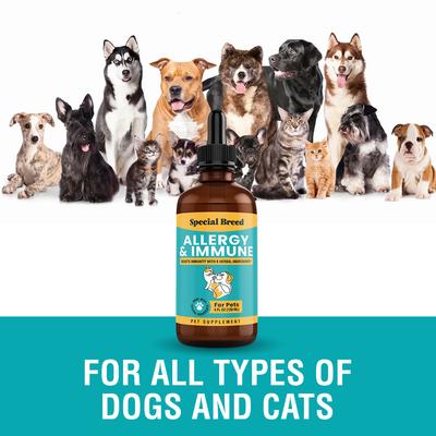 Show full view: Special Breed Liquid Allergy Relief & Immune Support Supplement for Dogs & Cats, 4-fl oz bottle slide 5 of 7