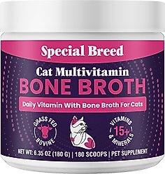 Special Breed Grass-Fed Beef Bone Broth Daily Multivitamin Powder Supplement for Cats, 6.35-oz jar